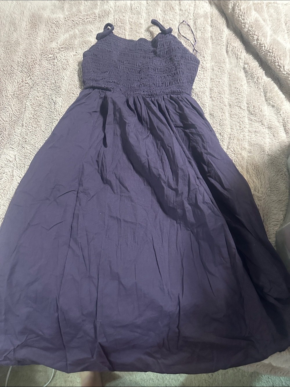 George Purple Smocked Sundress